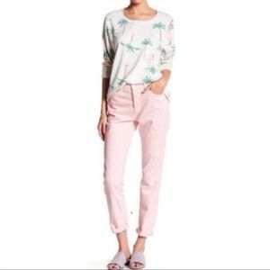 J Brand Caitland Boyfriend Slim Fit Light Pink Straight Leg Jeans 28 NWOT
